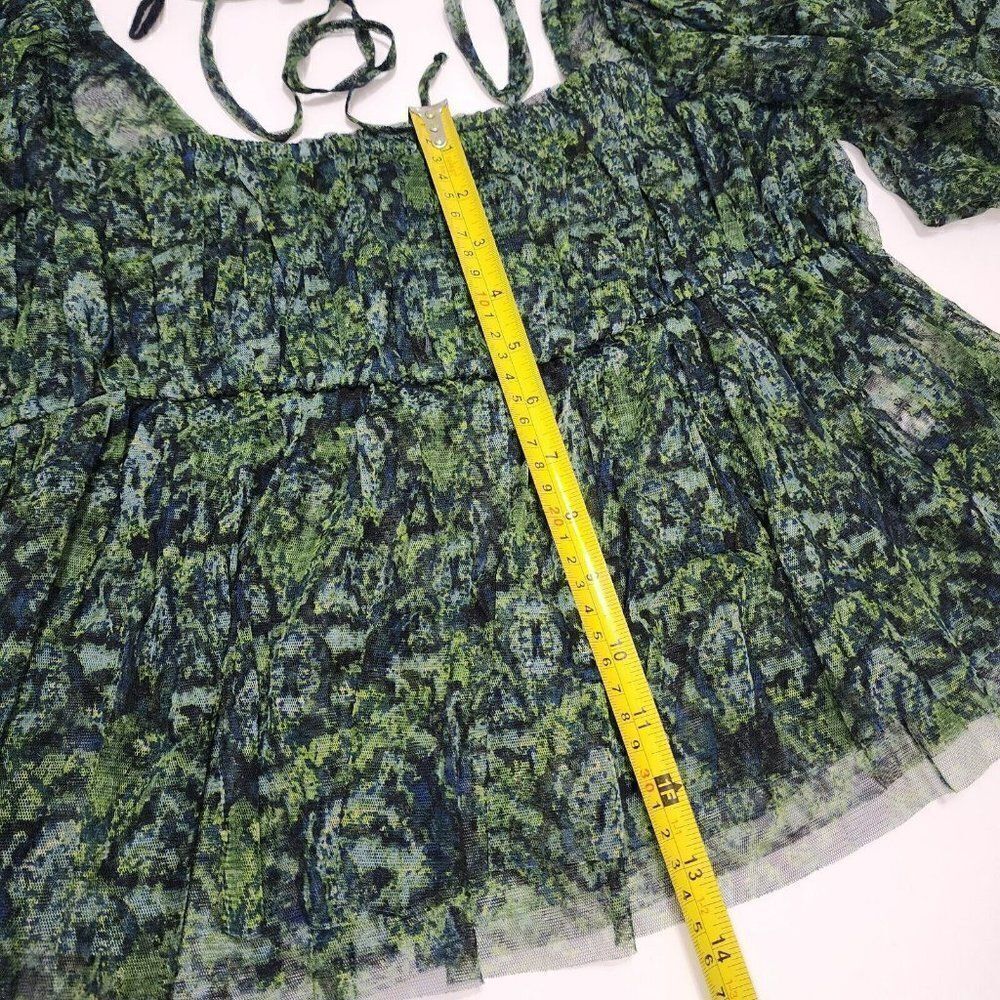 NWT - Free People Women's - XL - Penelope Top Deep Sea Combo Green - Picture 12 of 12